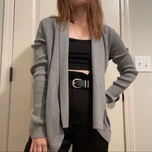 White House Black Market Gray Cardigan